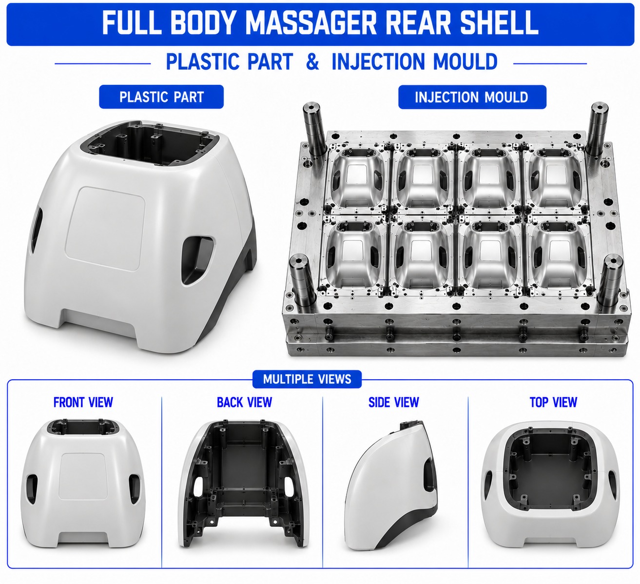 Full Body Massager Plastic Rear Shell Mould and Moulding Services